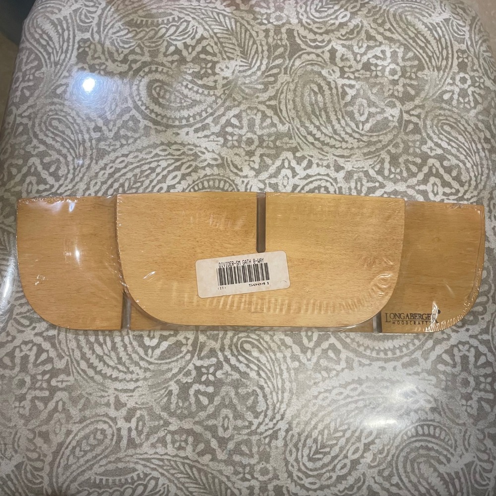 Longaberger Woodcraft Small Gathering Basket 8-Way Divider‎ NEW in Package